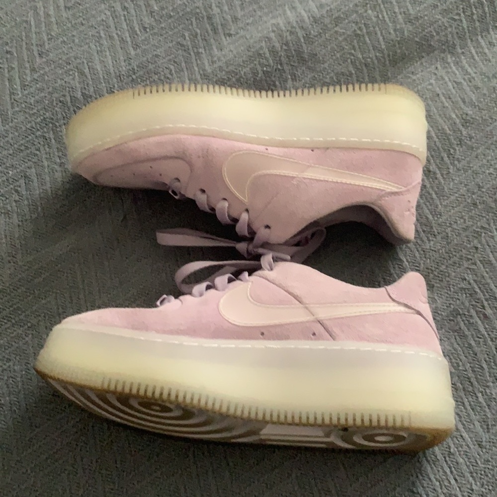 Nike AF1 Air Force One lilac with transparent sole